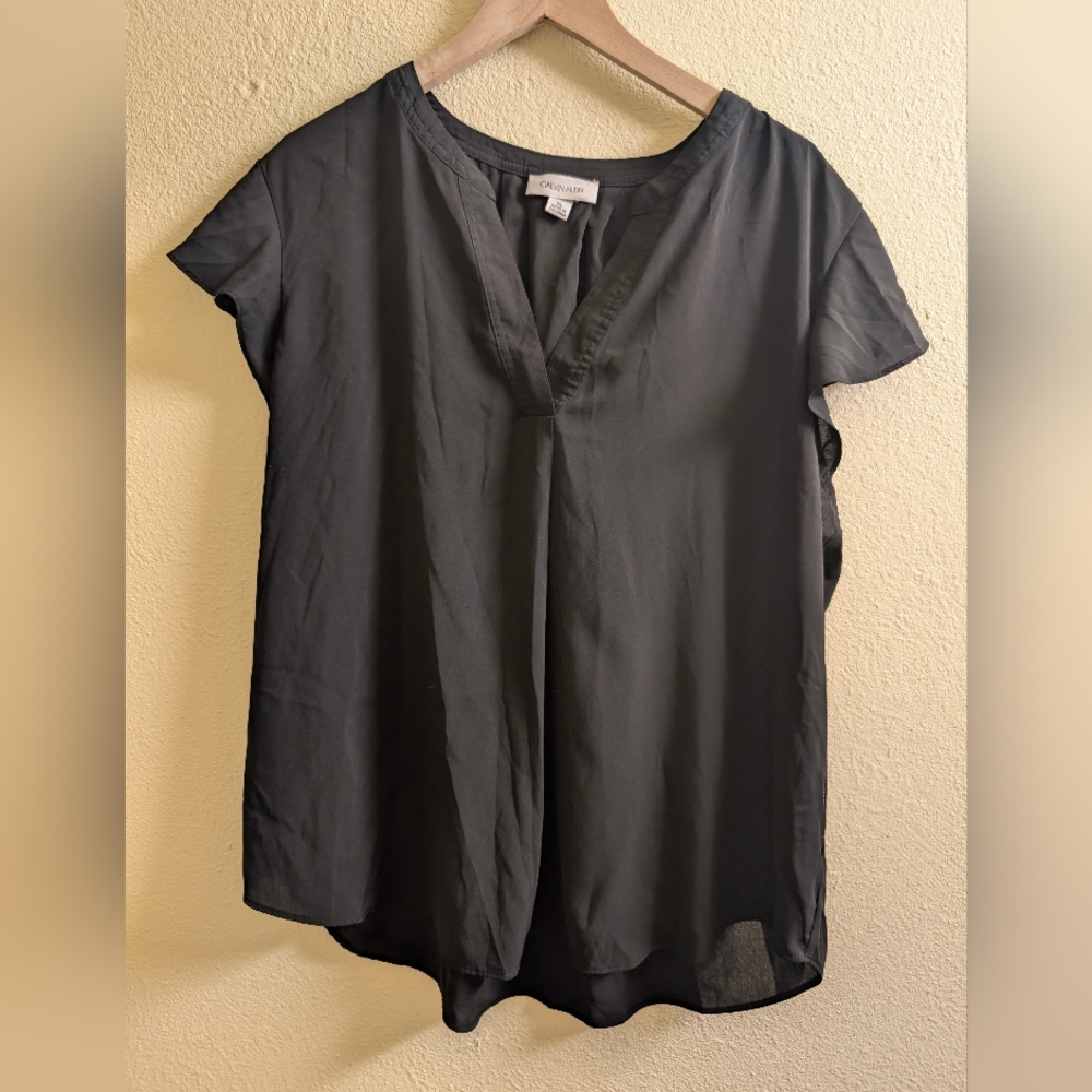 Calvin Klein Ruffle Sleeve Blouse